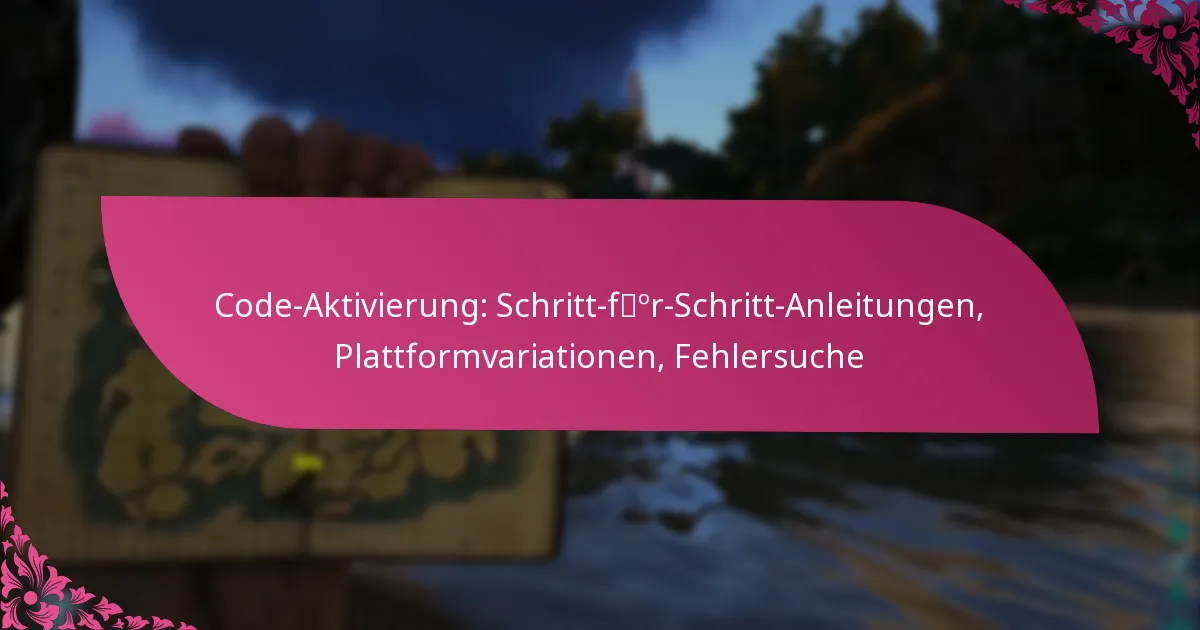 Code-Aktivierung: Schritt-für-Schritt-Anleitungen, Plattformvariationen, Fehlersuche