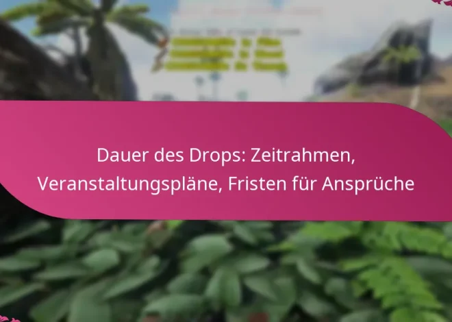 Dauer des Drops: Zeitrahmen, Veranstaltungspläne, Fristen für Ansprüche