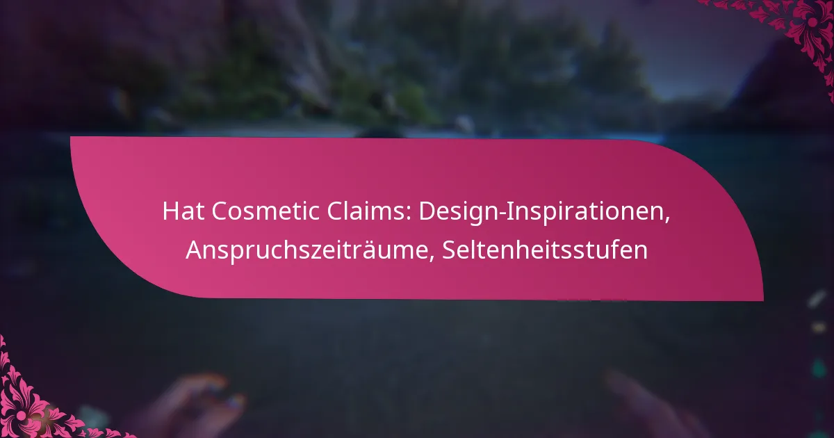 Hat Cosmetic Claims: Design-Inspirationen, Anspruchszeiträume, Seltenheitsstufen