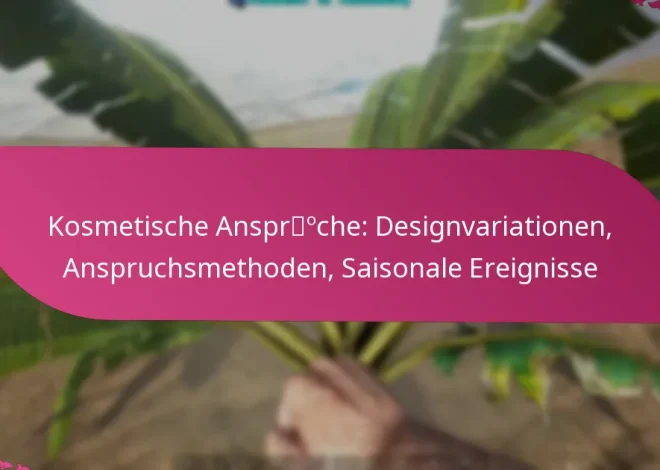 Kosmetische Ansprüche: Designvariationen, Anspruchsmethoden, Saisonale Ereignisse