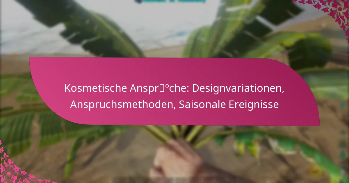Kosmetische Ansprüche: Designvariationen, Anspruchsmethoden, Saisonale Ereignisse