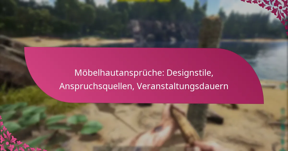 Möbelhautansprüche: Designstile, Anspruchsquellen, Veranstaltungsdauern