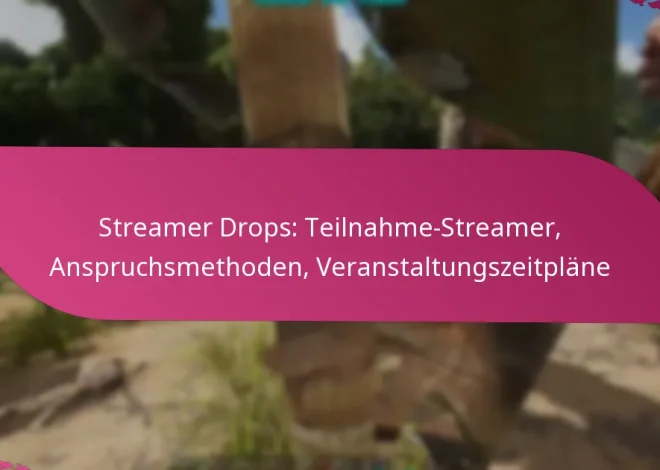 Streamer Drops: Teilnahme-Streamer, Anspruchsmethoden, Veranstaltungszeitpläne