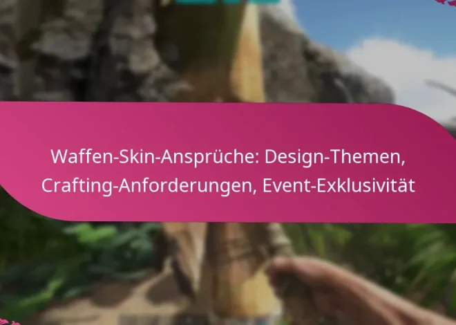 Waffen-Skin-Ansprüche: Design-Themen, Crafting-Anforderungen, Event-Exklusivität
