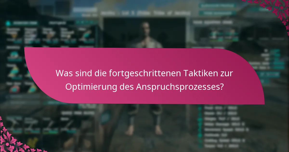 Was sind die zeitlichen Anforderungen für den Anspruchsprozess?