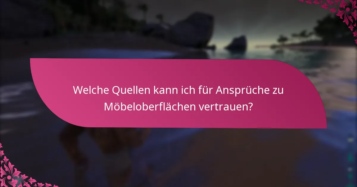 Wie lange dauert die Bearbeitung von Ansprüchen zu Möbeloberflächen?